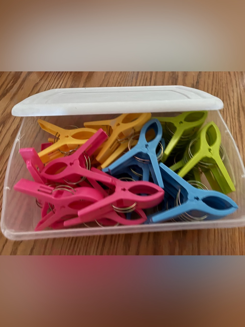 Set of 32 Beach Towel Clips with storage box